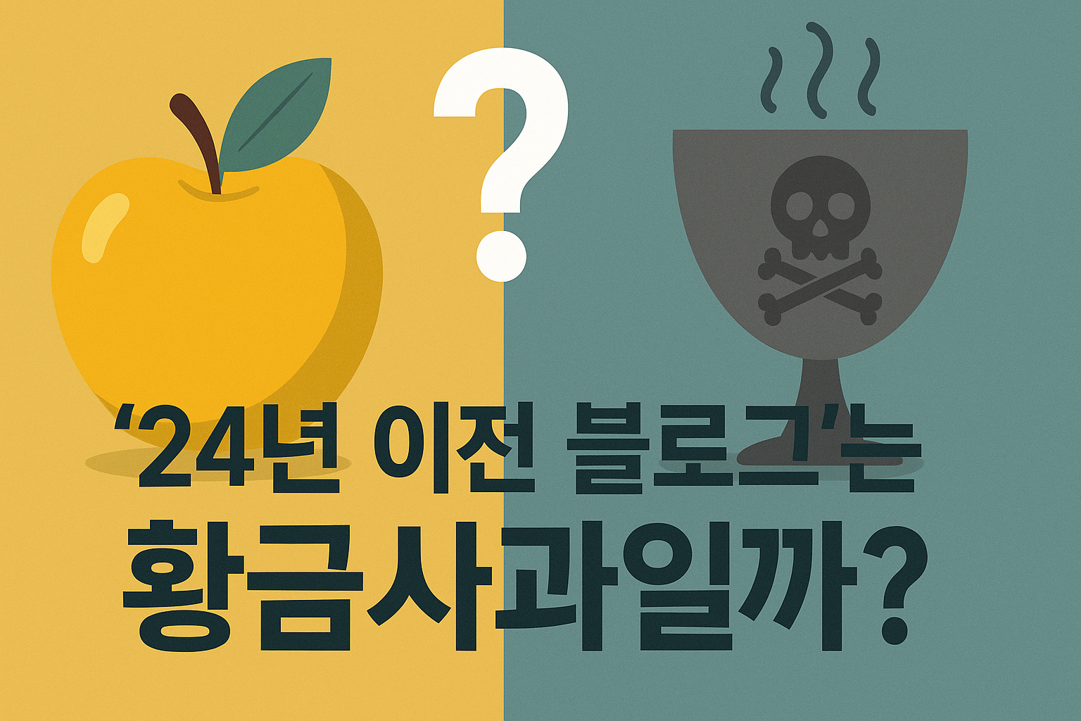 ‘24년 이전 블로그’는 황금사과일까?   – 단기 성공의 유혹, 그리고 진짜 현실